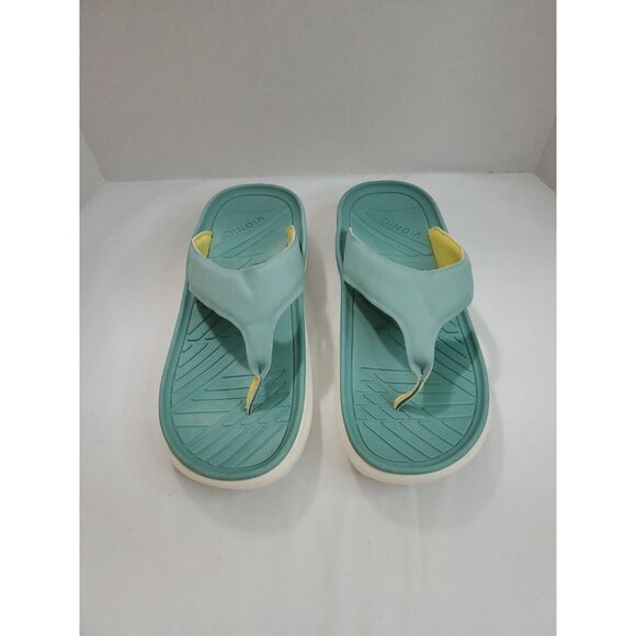 Vionic Restore Recovery Flip Flop Sandal Size Womens 12 - Mens 10.5 Blue White - Picture 3 of 9